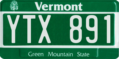 VT license plate YTX891