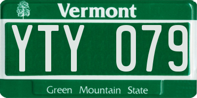 VT license plate YTY079