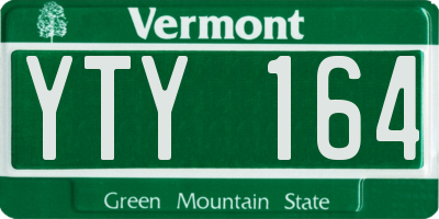 VT license plate YTY164