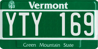 VT license plate YTY169