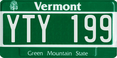 VT license plate YTY199
