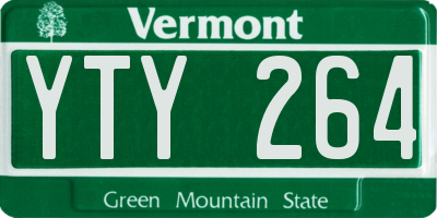VT license plate YTY264