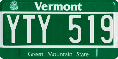 VT license plate YTY519