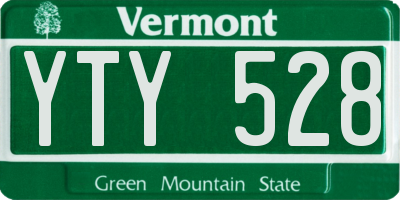 VT license plate YTY528