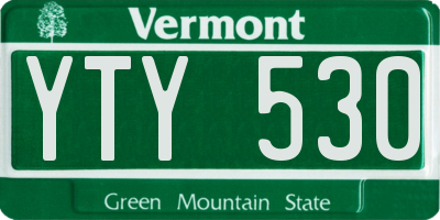 VT license plate YTY530