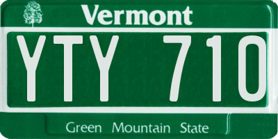 VT license plate YTY710