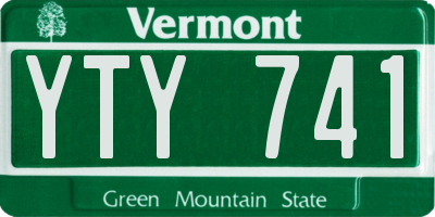 VT license plate YTY741