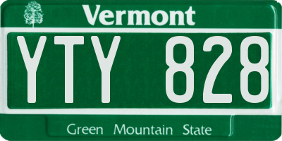 VT license plate YTY828