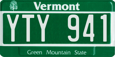 VT license plate YTY941