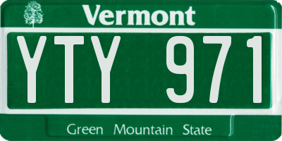 VT license plate YTY971