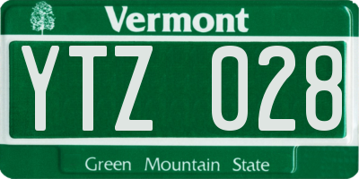 VT license plate YTZ028