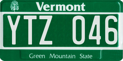 VT license plate YTZ046