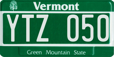 VT license plate YTZ050