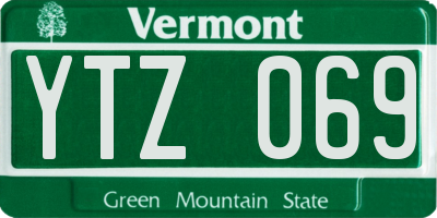 VT license plate YTZ069
