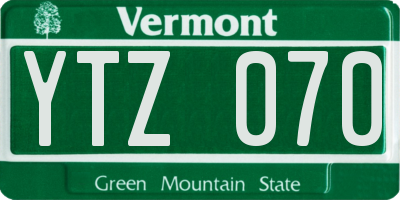 VT license plate YTZ070