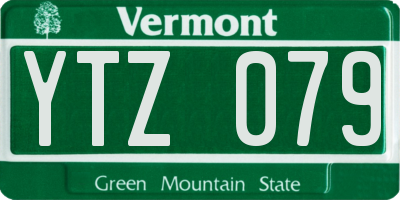 VT license plate YTZ079