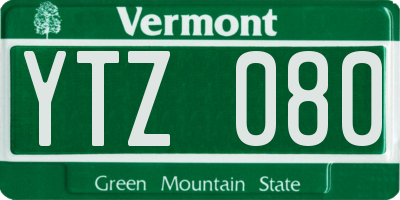 VT license plate YTZ080