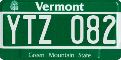 VT license plate YTZ082