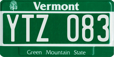VT license plate YTZ083