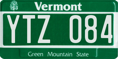VT license plate YTZ084