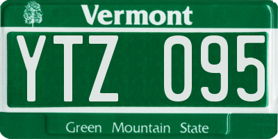 VT license plate YTZ095