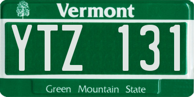 VT license plate YTZ131
