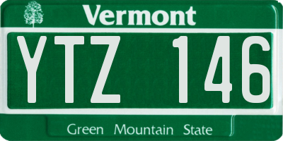 VT license plate YTZ146