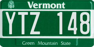 VT license plate YTZ148