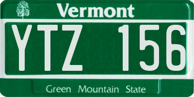 VT license plate YTZ156