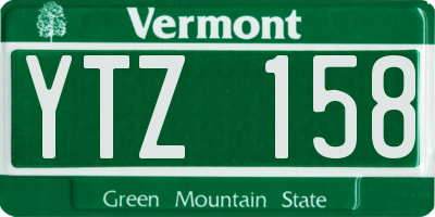 VT license plate YTZ158