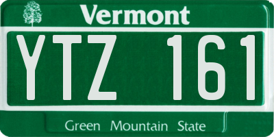 VT license plate YTZ161