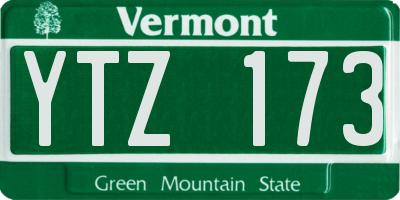 VT license plate YTZ173