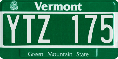 VT license plate YTZ175