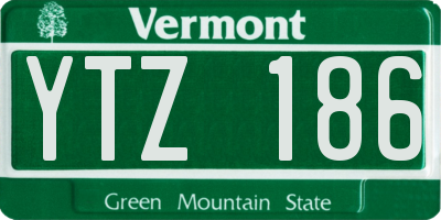 VT license plate YTZ186