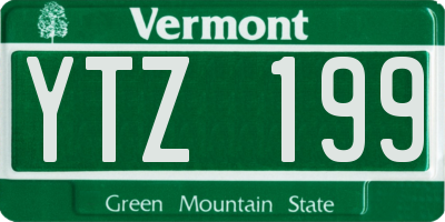 VT license plate YTZ199