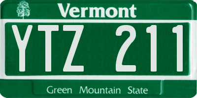 VT license plate YTZ211