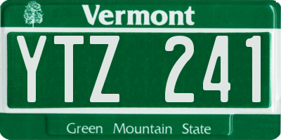 VT license plate YTZ241