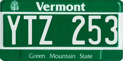 VT license plate YTZ253