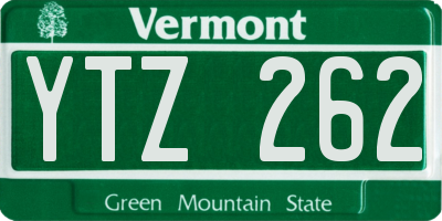 VT license plate YTZ262