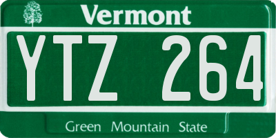 VT license plate YTZ264