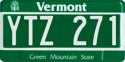 VT license plate YTZ271