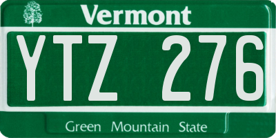VT license plate YTZ276