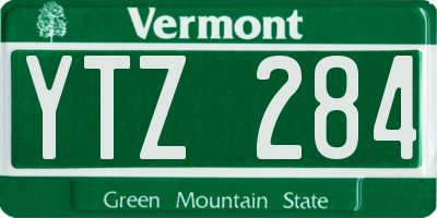 VT license plate YTZ284