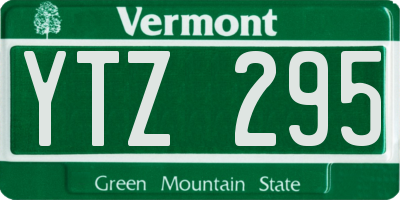 VT license plate YTZ295