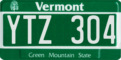 VT license plate YTZ304