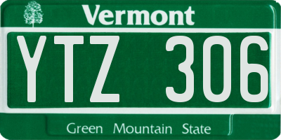 VT license plate YTZ306