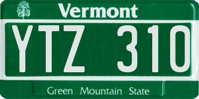 VT license plate YTZ310