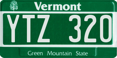 VT license plate YTZ320