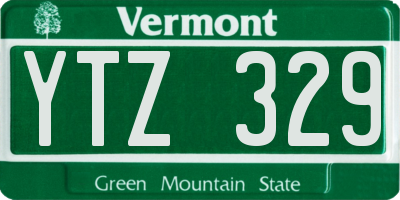 VT license plate YTZ329