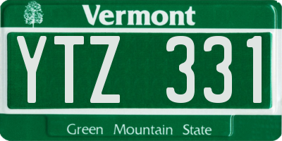 VT license plate YTZ331